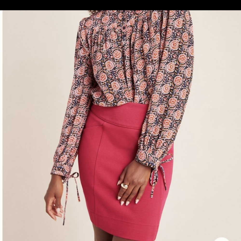 Maeve by Anthropologie pink miniskirt